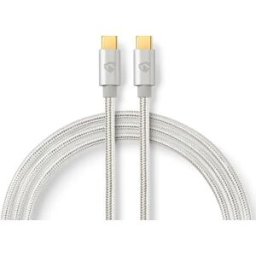 Nedis Câble Usb 3.2 Gen 2 Cctb64750al10 Usb-c M-usb-c M 4k 10gbs Tressé Et Plaqué Or 1 M 100w 60hz Aluminum One Size unisex