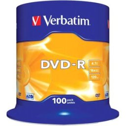 Verbatim 4.7gb 16x Vitesse Dvd-r 100 Unités Matt Silver One Size unisex