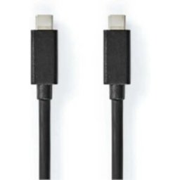 Nedis Ccgb64020bk20 Câble Usb 3.2 Gen 2 Usb-c M-usb-c M 4k@ 20 Gb/s Nickelé 2 M 100w 60hz Black One Size unisex