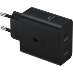 Samsung Chargeur Mural Usb-c Ep-t5020xbe Dual 50w Black One Size unisex