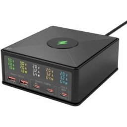 Stablecam Chargeur Sans Fil Multiport 6 En 1 Avec écran Lcd Accessoire Pour Drone 160w Black One Size unisex