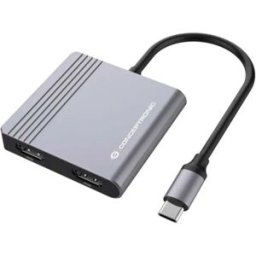 Conceptronic Hub Donn13g 2x Hdmi/usb/usb C Usb-c Grey One Size unisex