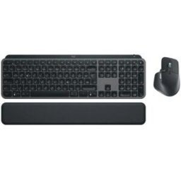 Logitech Clavier Et Souris Sans Fil Mx Keys Gen 2 Allemand Black One Size unisex
