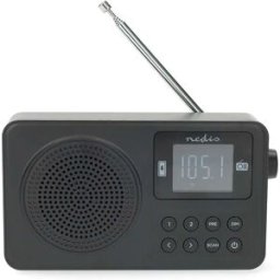 Nedis Radio Portable Rdfm2225bk Black One Size unisex