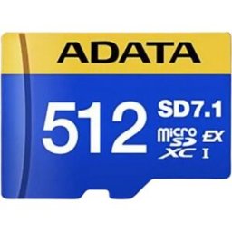 A-Data Carte Mémoire Micro Sdxc Sd7.1 Gen3 512gb Blue / Yellow One Size unisex