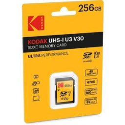 Kodak Carte Mémoire Sd 256gb Uhs-i U3 V30 Ultra Black / Red One Size unisex