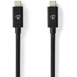 Nedis Ccgl66040bk10 Câble Usb 4.0 Gen 3x2 Usb-c M-usb-c M 8k@ 40 Gbps Nickelé 1 M 240w 60hz Black One Size unisex