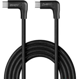 Lindy Câble Usb-c 2x90º 1.5 M Black One Size unisex