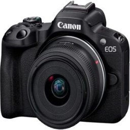 Canon Appareil Photo Compact Eos R50 + Rf-s 18-45 Mm Black One Size unisex