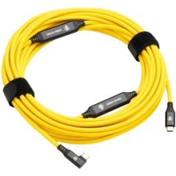Cobra Tether Câble Usb-c Vers Usb-c 90º 10 M Yellow One Size unisex