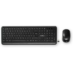 Nedis Clavier Et Souris Kbmcw100bkde Black One Size unisex
