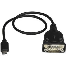 Startech Câble Usb Usb-c To Serial Adapter With Com Retention Black One Size unisex