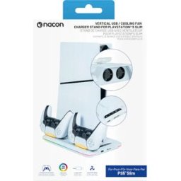 Nacon Support Vertical Fin Avec Chargeur Usb Et Ventilateur De Refroidissement Black One Size unisex
