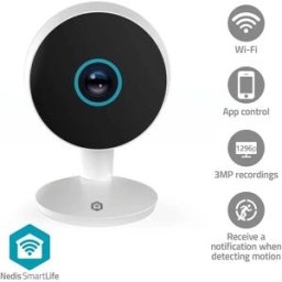 Nedis Caméra De Surveillance Wifici08cwt Full Hd White One Size unisex