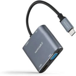 Nanocable Convertisseur Usb-c Vers Hdmi/vga/usb 10.16.4304 Black One Size unisex