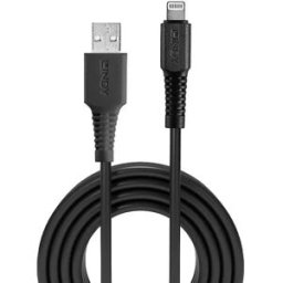 Lindy Câble Usb-a Vers Lightning 31322 3 M Black One Size unisex
