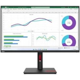 IBM Écran Thinkvision T32h-30 23.8´´ 4k Ips Led Black One Size unisex