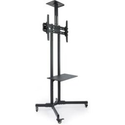 Tooq Support De Sol Pour Tv/moniteur Avec Roulettes 37-70´´ Black One Size unisex