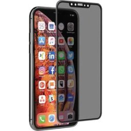 Muvit Film De Protection D´écran En Verre Trempé Iphone Xs Max Privacy Case Friendly Clear / Black One Size unisex