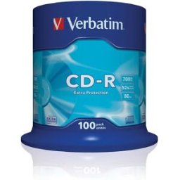 Verbatim Cd-r 700mb Protection Extra 52x Vitesse 100 Unités Multicolor One Size unisex