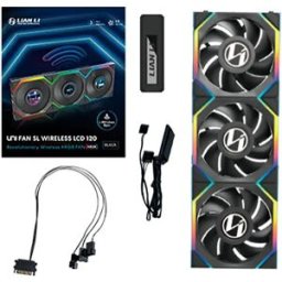 Lian-Li Ventilateur Sl Wireless Lcd 120 Mm 3 Unités Black One Size unisex