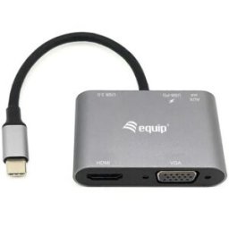 Equip Adaptateur Usb-c Vers Hdmi/usb-a Grey One Size unisex