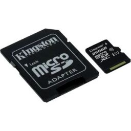 Kingston Carte Mémoire Avec Adaptateur Standard Micro Sd Class 10 256gb Black One Size unisex