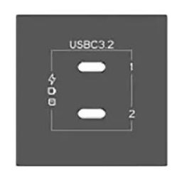 Kramer Module Passif Usb-c Ff Black One Size unisex