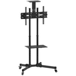Tm Electron Support Tv Avec Roulettes De 37´´ à 70´´ 50kg Black One Size unisex