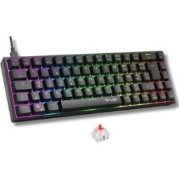 The G-lab Clavier Mécanique Gaming Titan Red Switch Espagnol Black One Size unisex