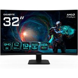 Gigabyte Écran Incurvé Gs32qca 32´´ Qhd Va Led 180hz Black One Size unisex