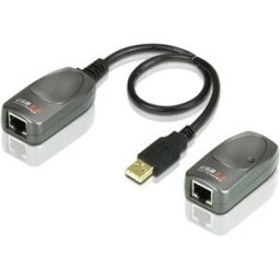 Aten Câble Usb Usb 2.0 Cat5e/6 Extender 60 M Black One Size unisex