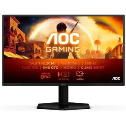 AOC Écran 25g42e 24.5´´ Full Hd Ips Led 180hz Black / Red One Size unisex
