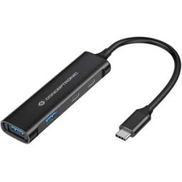 Conceptronic Hubbies06b Chargeur Usb-a/usb-c Black One Size unisex