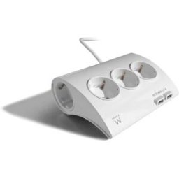 Eminent Multiprise Ew3935 5 Port Desktop Power Socket With 2 Usb White One Size unisex