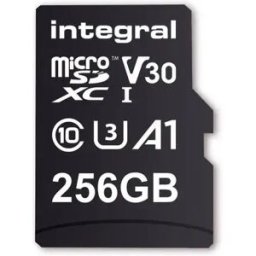 Integral Carte Mémoire Micro Sd Xc 256gb Clase 10 V30 Black One Size unisex