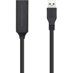 Aisens Câble Rallonge Usb-a Mâle 3.0 Vers Usb-a Femelle 3.0 15 M Black One Size unisex