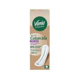 Vania Protection Protège-Slips Long Coton Bio 24 Protège-Lingeries - Boîte 24 protège-lingeries