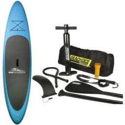 Seachoice Ensemble De Paddle Surf Gonflable Logo 10´6´´ Blue 320 cm unisex
