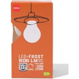 HEMA Poire Led Glass Frost E27 4,9W 806 Lm Dim