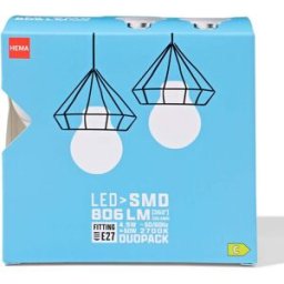 HEMA Led Poire Smd E27 8.6W 806lm - 2 Pcs.