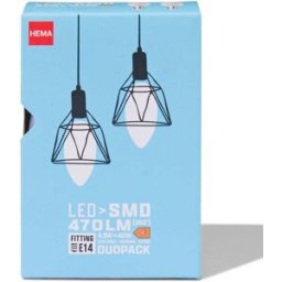HEMA Bougie Led Smd E14 2,9W 470lm - 2 Pcs.