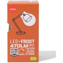 HEMA Boule Led Frost E27 2,9W 470lm Dim
