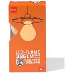 HEMA Led Poire Smd Flamme E27 4.9W 396lm