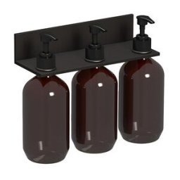 Étagère Laufen ASSIST H383AS14500001 257 x 101 mm, 3 distributeurs de savon, noir mat