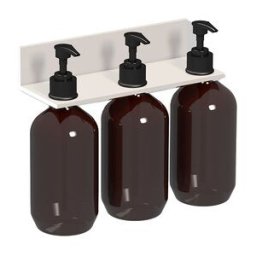 Étagère Laufen ASSIST H383AS12680001 257x101 mm, 3 distributeurs de savon blanc mat