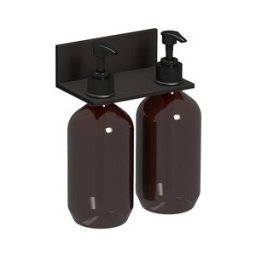 Étagère Laufen ASSIST H383AS04500001 166 x 101 mm, 2 distributeurs de savon, noir mat