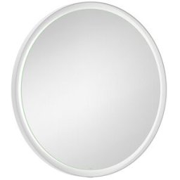 Miroir rond Laufen YVA H4485100YV2681 , 750 x 40 x 750 mm, éclairage LED, interrupteur tactile marche/arrêt/variateur, blanc mat