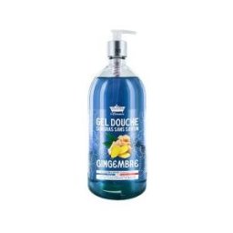 Les Petits Bains de Provence Gel Douche Surgras Gingembre 1 L - Flacon-Pompe 1000 ml