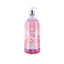 Les Petits Bains de Provence Gel Douche Surgras Fleur de Cerisier 1 L - Flacon-Pompe 1000 ml